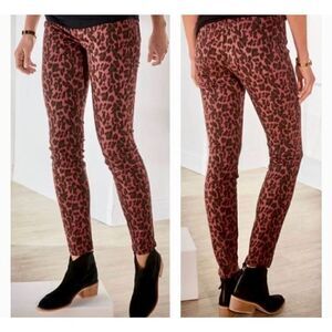 Soft Surroundings Ultimate High-rise Leopard Skinny Jeans Women’s Size 2